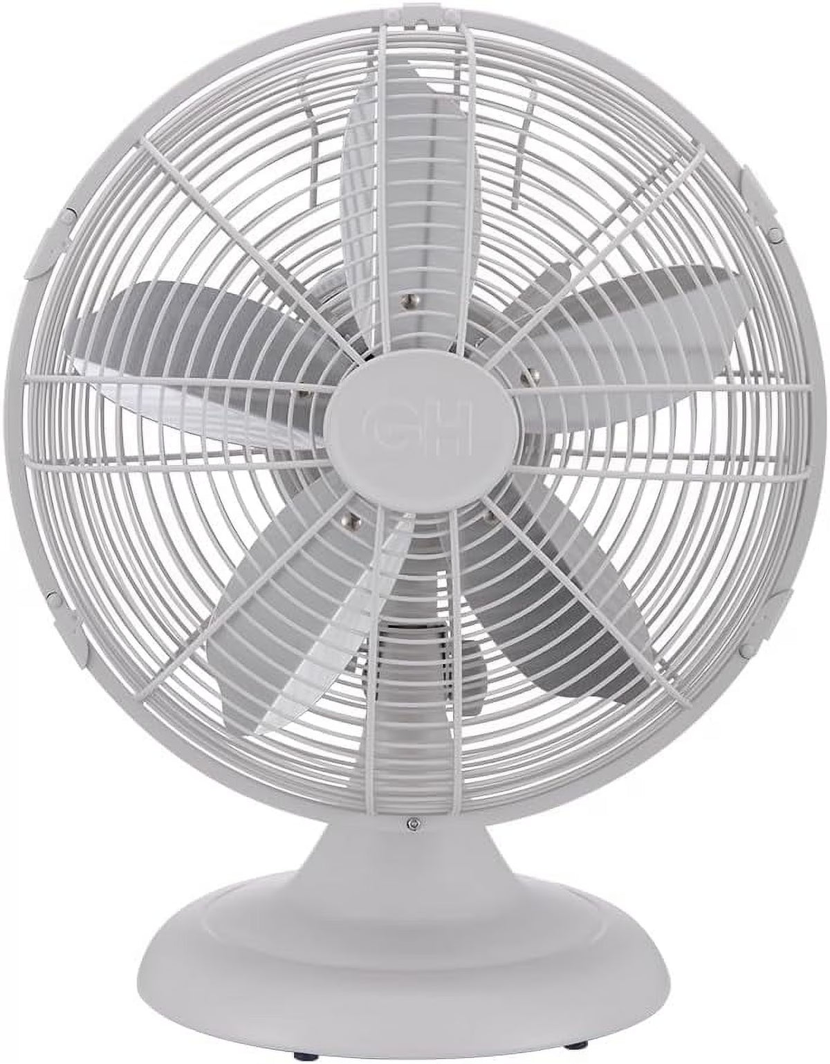 2026 NewGood Housekeeping Retro All-Metal Table Fan (92618) with 3 Speed Settings, Wide Oscillation, and Carrying Handle"