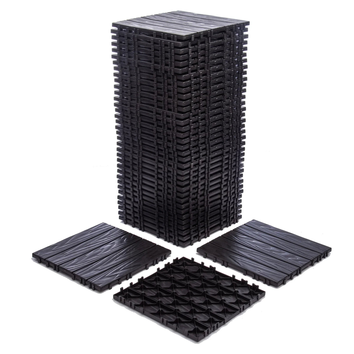 2026 New76-Pack Plastic Interlocking Deck Tiles - 68.80 Sq.Ft Outdoor Plastic Flooring Super Durable & Waterproof All-Weather Indoor/Outdoor