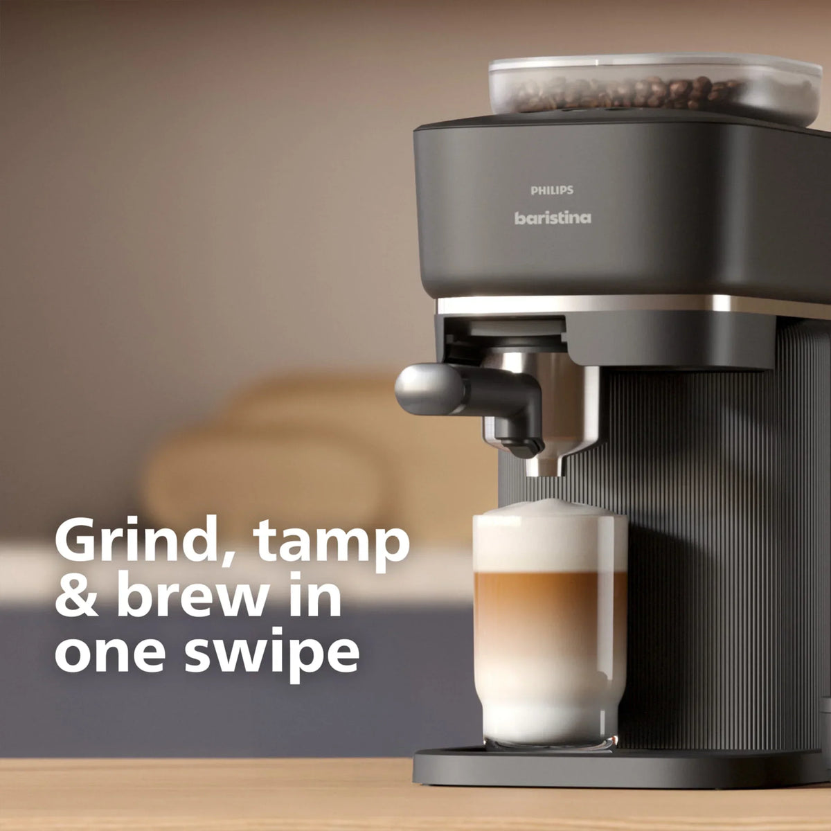 2026 NewPhilips Baristina Automatic Espresso Machine, Milky White
