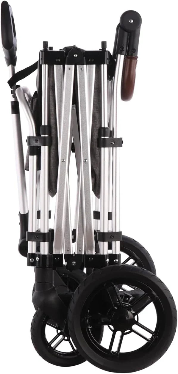 2026 Carrito plegable FUXTEC FX-CTL900 Premium gris para niños, para jardín, playa o ciudad, empujable y remolcable, carga máxima 75 kg
