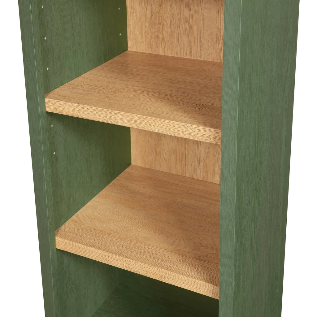 2026 NewBetter Homes & Gardens Juliet Narrow Arch Bookcase, Rich Black and Light Honey