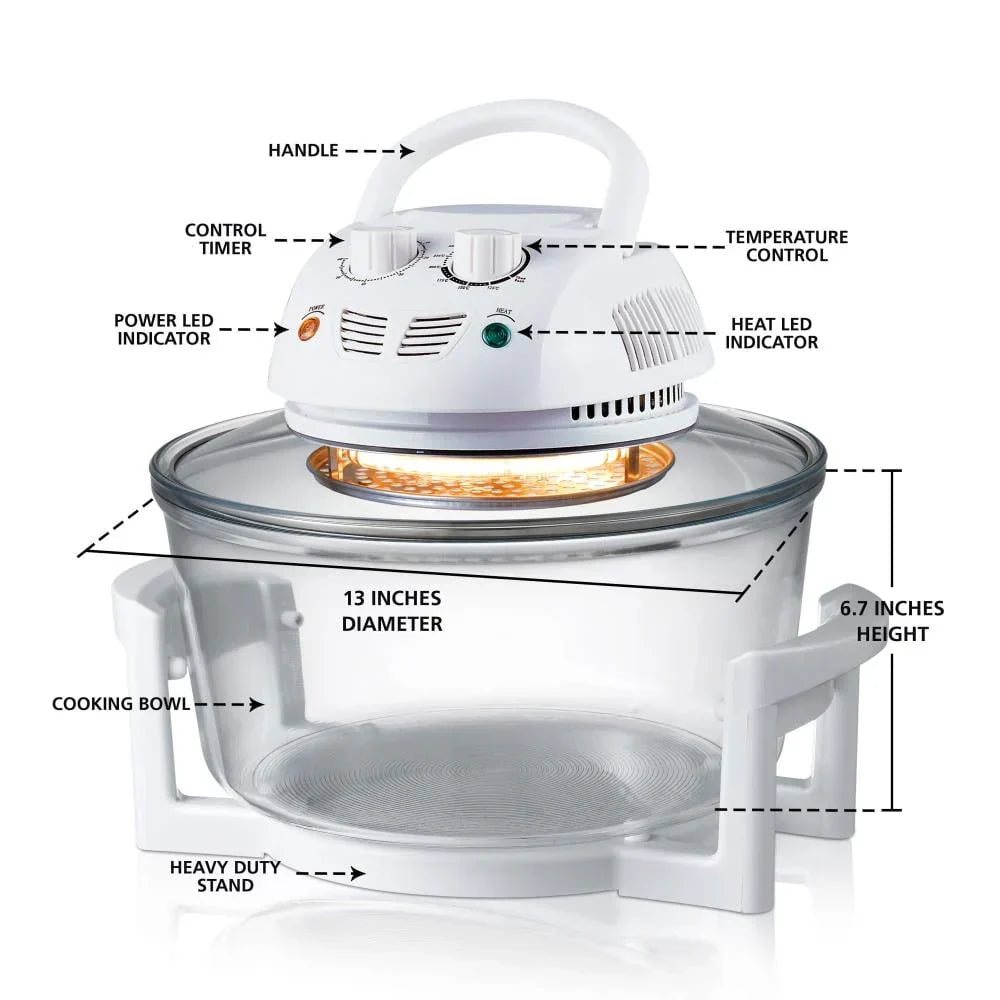 2026 NewNutrichef Halogen Oven Air-fryer/infrared Convection Cooker