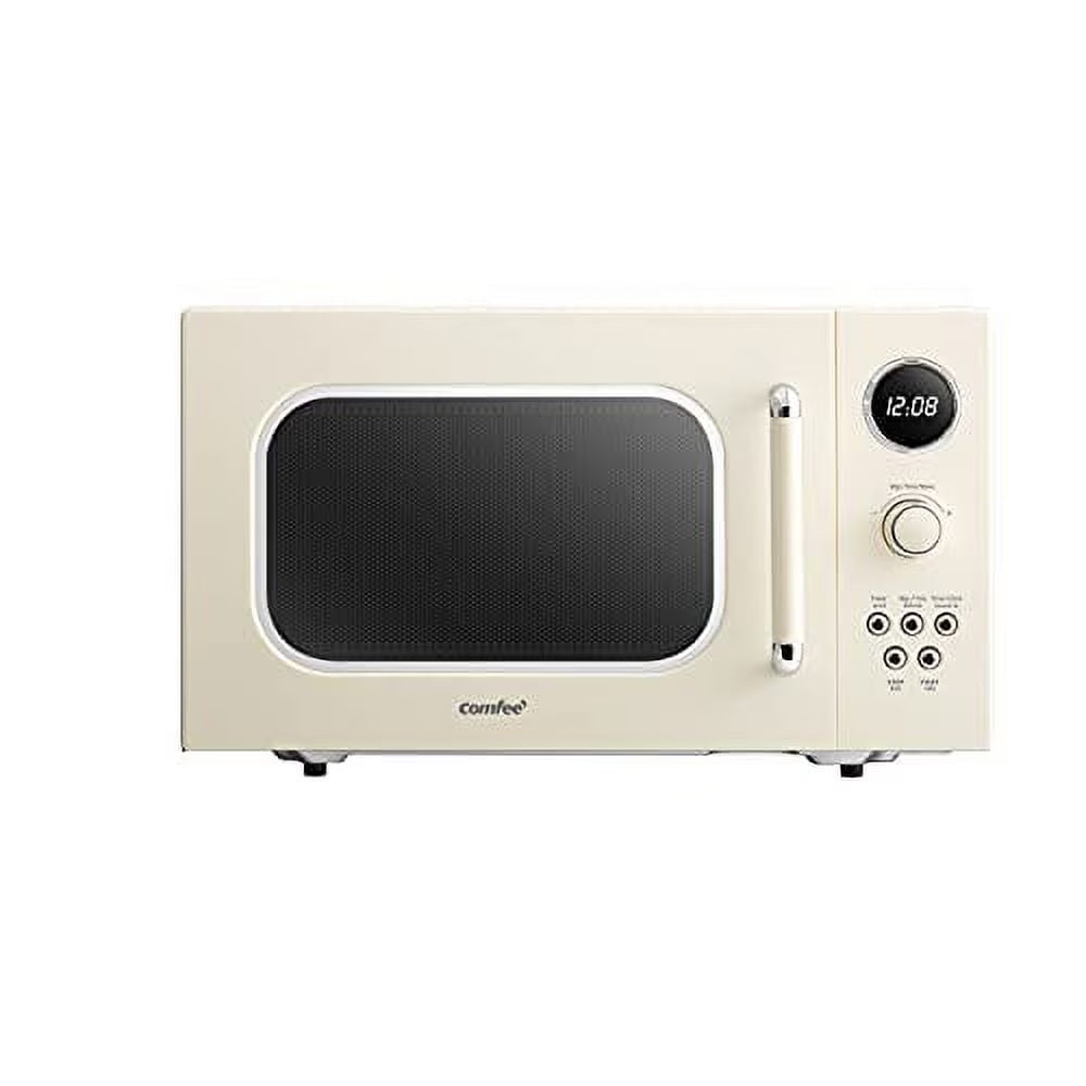 2026 NewComfee' Retro Microwave with LED digital display, 0.9 Cu. ft, 900W, Apricot, CM-M092AAT