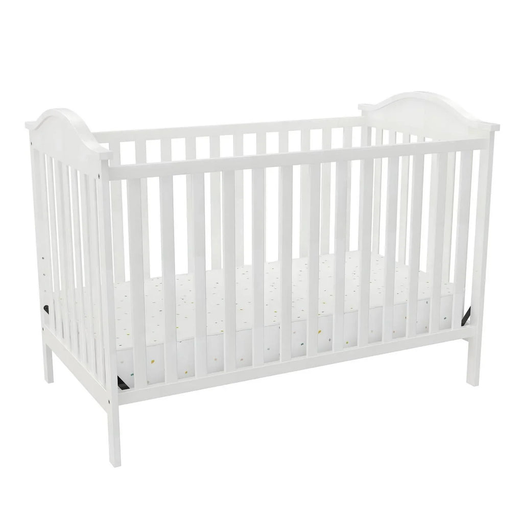 2026 NewBaby Relax Adele 3-in-1 Convertible Crib. White