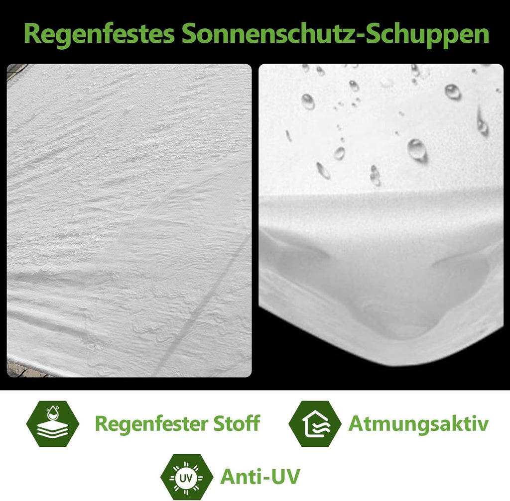 2026 Sonnewelt Corral exterior 3x4x2m Gallinero de acero galvanizado Jaula para animales pequeños Casa de pollos Techo Gallinero avícola con techo parasol y puerta para jaula de mascotas Jaula de pollos Jaula de pájaros Animales pequeños Plantas