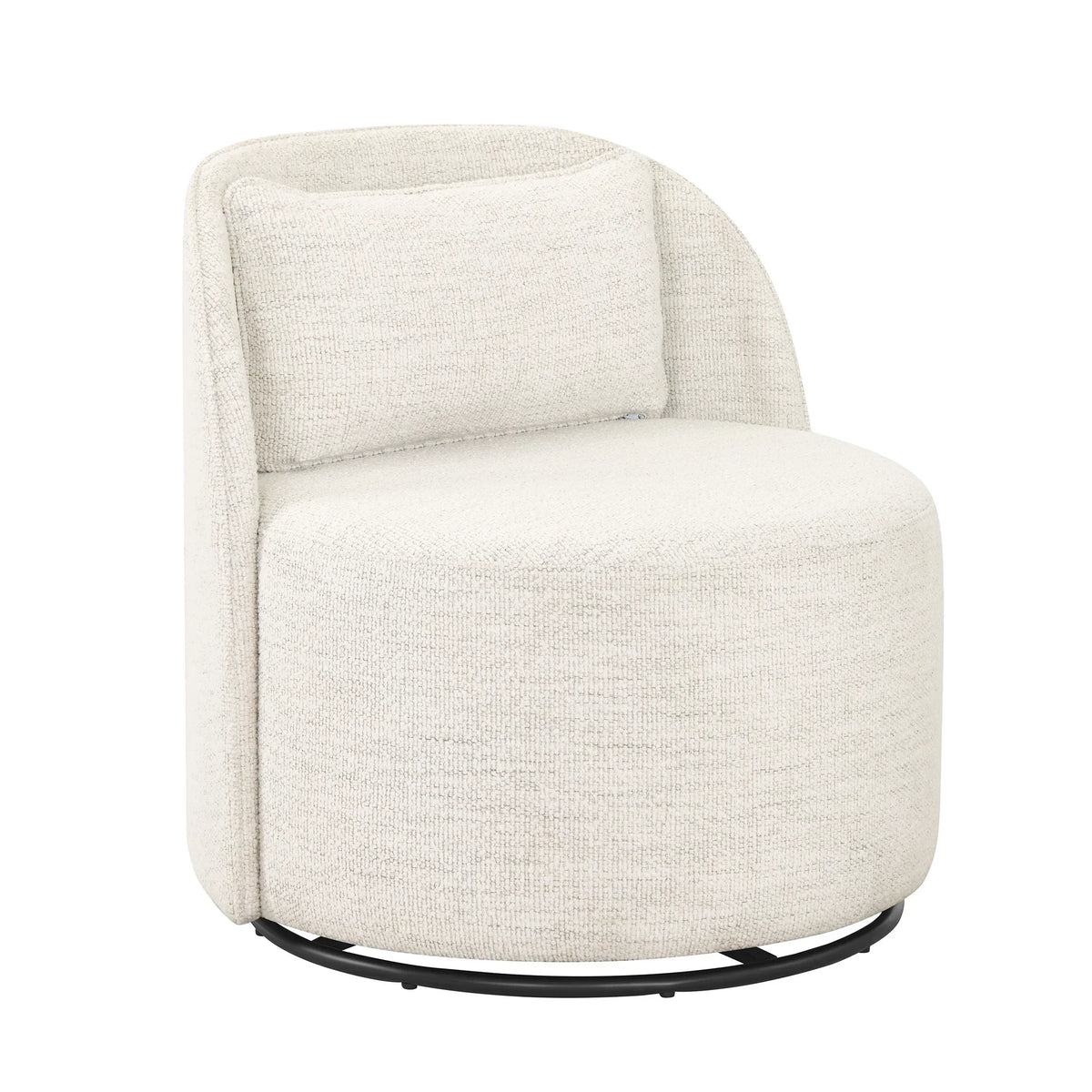 2026 NewBetter Homes & Gardens Juliet Modern Arch Swivel Accent Chair, Cream Boucle