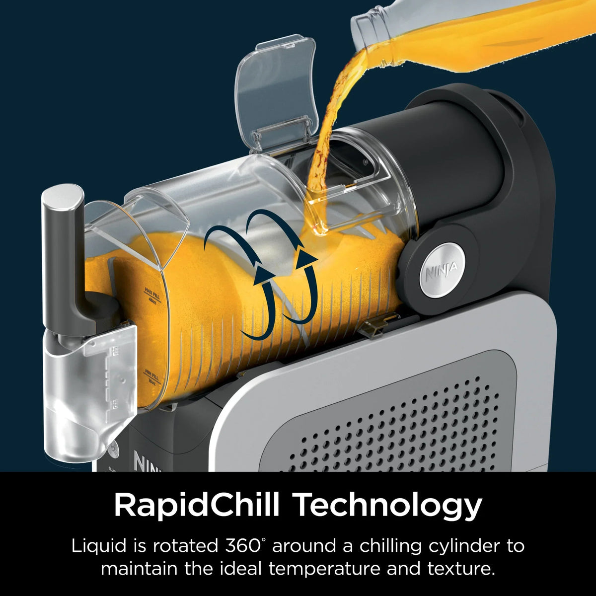 2026 NewNinja SLUSHi with RapidChill Technology, 72 oz. Frozen Drink & Slushie Machine, 3 Presets, Margaritas, Frappes, Dishwasher Safe, Gray, FS300