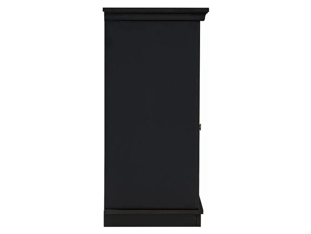 2026 Mueble para TV con chimenea eléctrica Brady en color negro rústico.