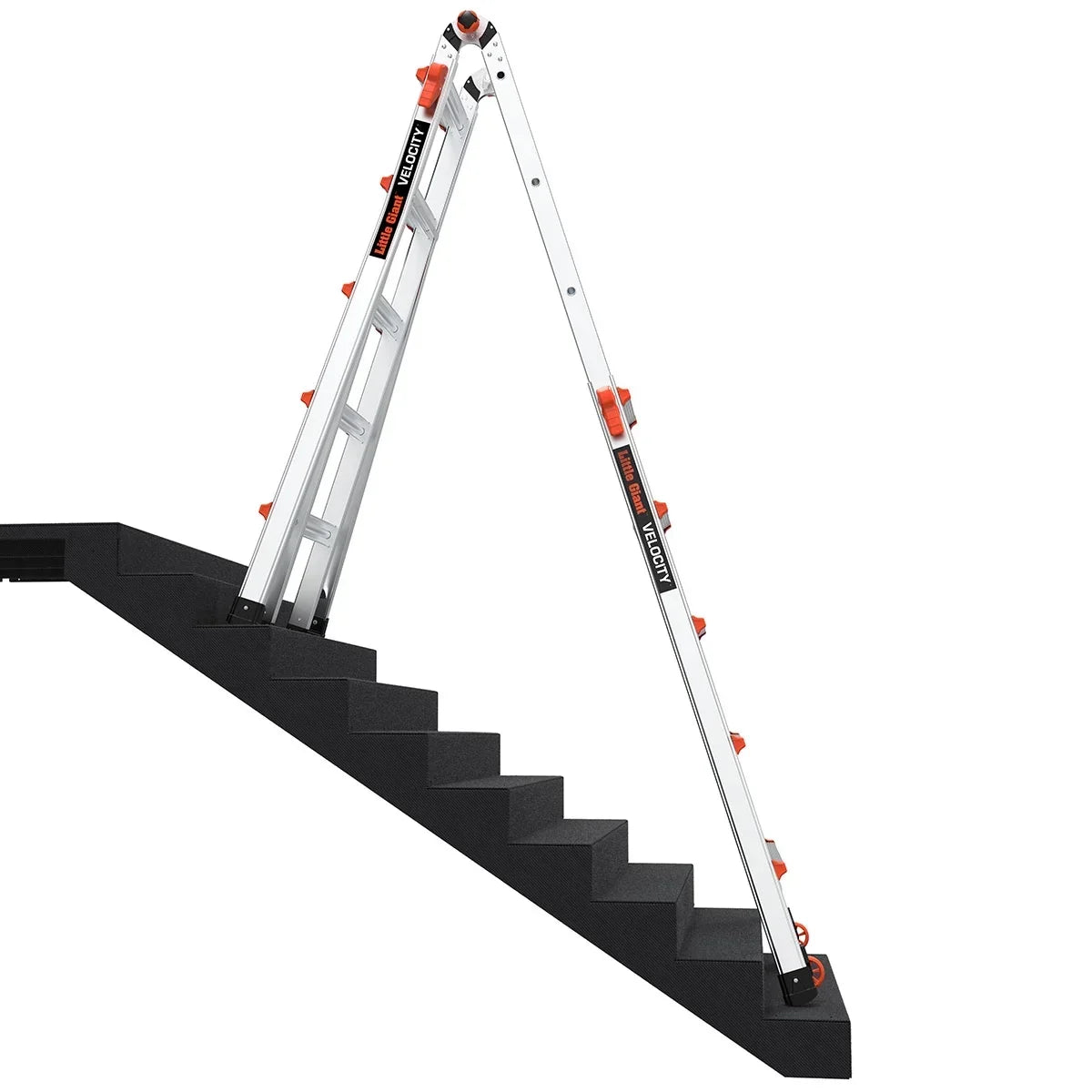 2026 NewLittle Giant Ladders Velocity 22-ft Multi-Position Ladder, Aluminum, 300 lb Capacity, Telescoping, A-Frame, Extension, with Wheels and Slip-Resistant Feet