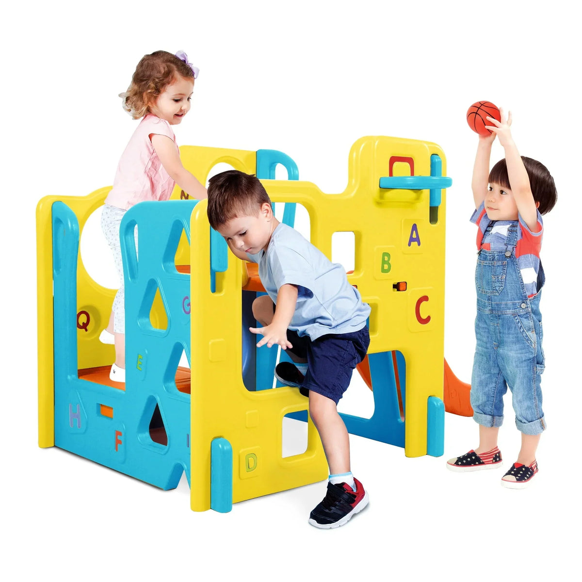 2026 NewGrow'n up Climb & Slide Play Gym Outdoor/Indoor Use Ages 1.5 Years to 4 Years