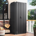 2026 NewAECOJOY Outdoor Storage Cabinet for Garden & Patio, a Metal Organizer with Doors and Shelves in Gray