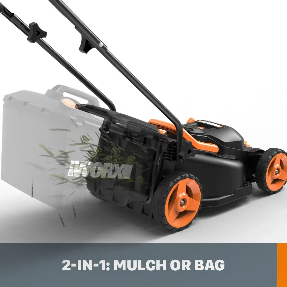 2026 NewWorx WG779 40V Power Share 4.0Ah 14" Cordless Lawn Mower (Battery and Charger Included)