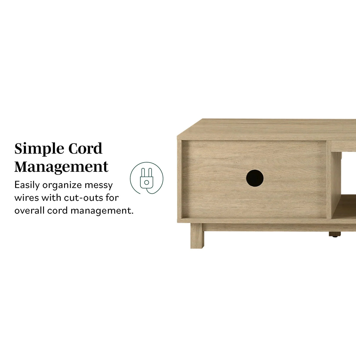 2026 NewWalker Edison Mid-Century Modern Reeded 2-Door TV Stand for TVs up to 80", Coastal Oak