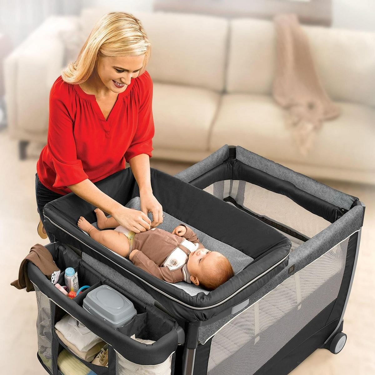 2026 NewChicco Lullaby Dream Playard - Latte (Brown)