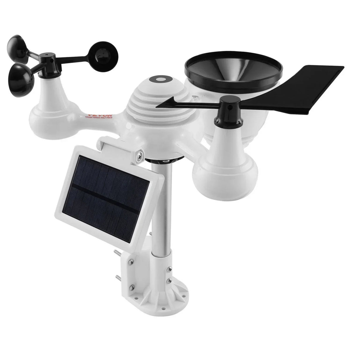 2026 New7-in-1 Wi-Fi Weather Station 7.5" Color Display Indoor Outdoor with Solar Sensor Temperature Humidity Wind Rain Alerts