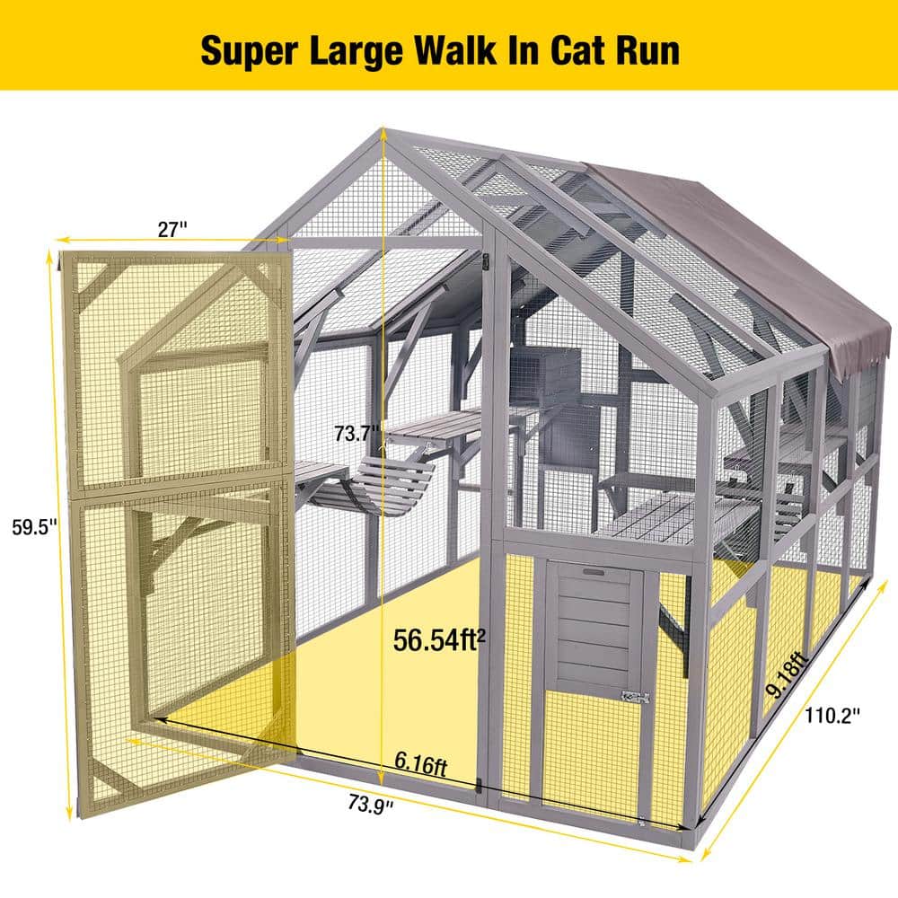 2026 aivituvin Recinto Exterior para Gatos – Gran Área de Juego para Gatos