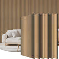 2026 TONOR Paneles acústicos decorativos de madera, 120 x 60 cm, paquete de 8, teca