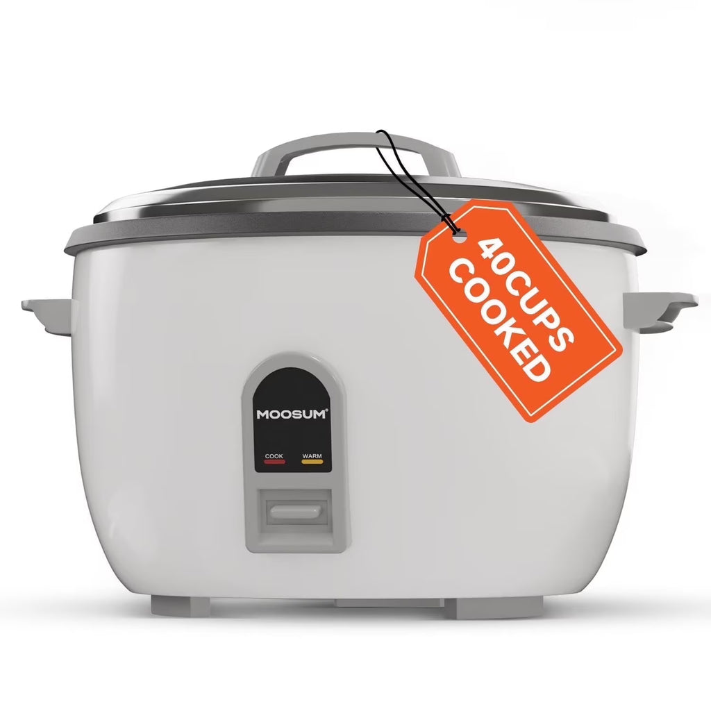 2026 NewMOOSUM Commercial Rice Cooker, Large Capacity 30-Cup (UnCooked), 60-Cup (Cooked) with One Touch Operation and 12-Hour Keep Warm,Easy to Use and clean,1600W