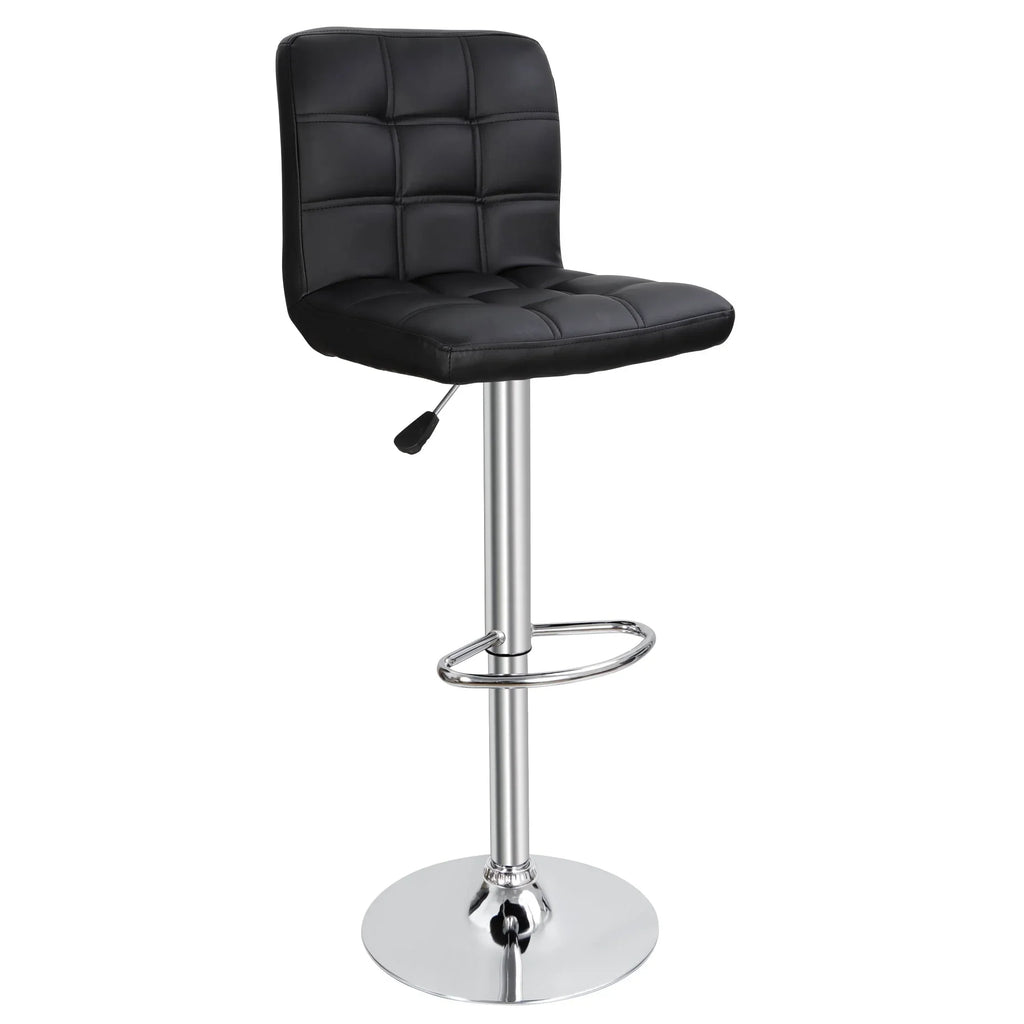 2026 NewZENY Set of 4 Bar Stool Soft Cushion Metal Frame 24-32" Swivel Chair, Black