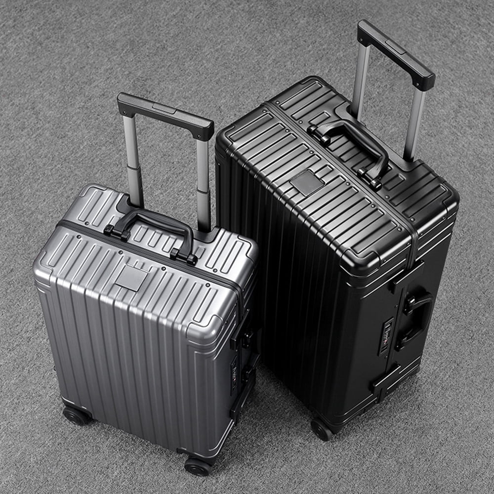 2026 NewAll Aluminum Hardshell Luggage, Airline Approved Zipperless Hardside Carry on Suitcase with Spinner Wheels, Checked Aluminium Luggage Metal Rolling Luggage Case for Travel, Business