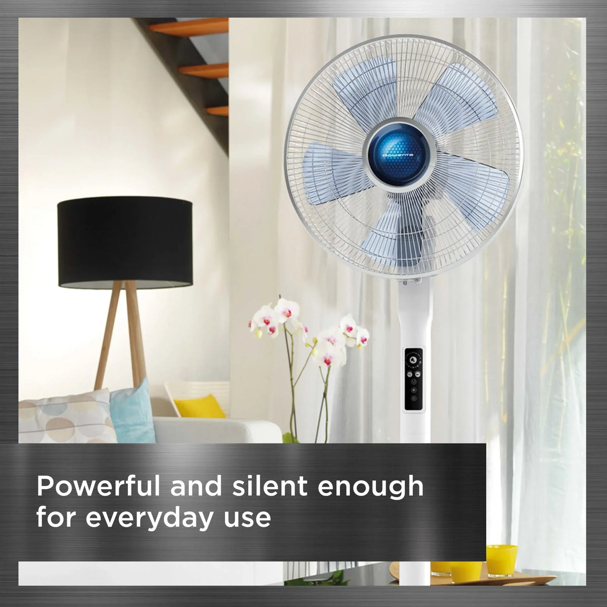 2026 NewRowenta Turbo Silence Standing Floor Fan with Remote, 53 Inch, Portable, 5 Speeds, VU5670