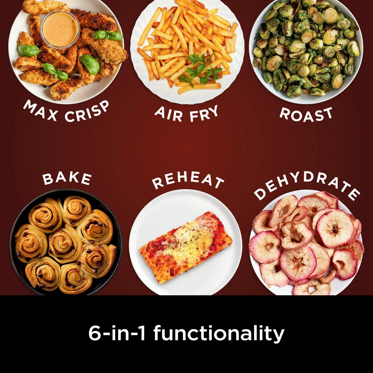 2026 NewNinja Air Fryer Pro XL 6-in-1 with 6.5 QT Capacity, Max Crisp, Air Fry, Air Roast, Bake, Reheat, Dehydrate