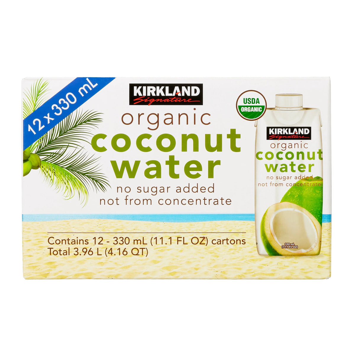 2026 NewKirkland Signature, Organic Coconut Water, 11.1 fl oz, 12-count