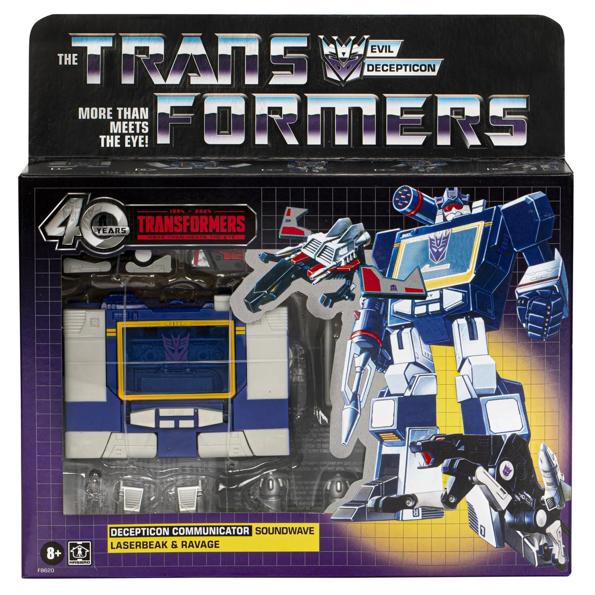 2026 NewTransformers Toys Retro 40th Anniversary Soundwave, Laserbeak, & Ravage Action Figures