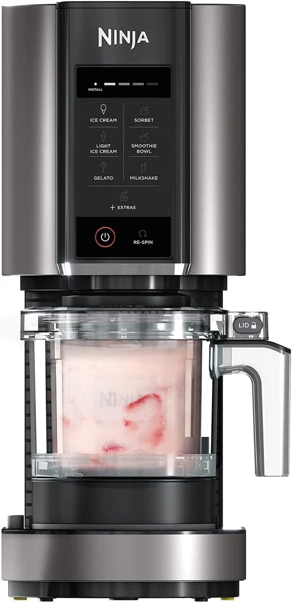 2026 Heladera Ninja NC302EU de 1,4 L – 7 programas, tecnología Creamify, 2 recipientes, negro/plata