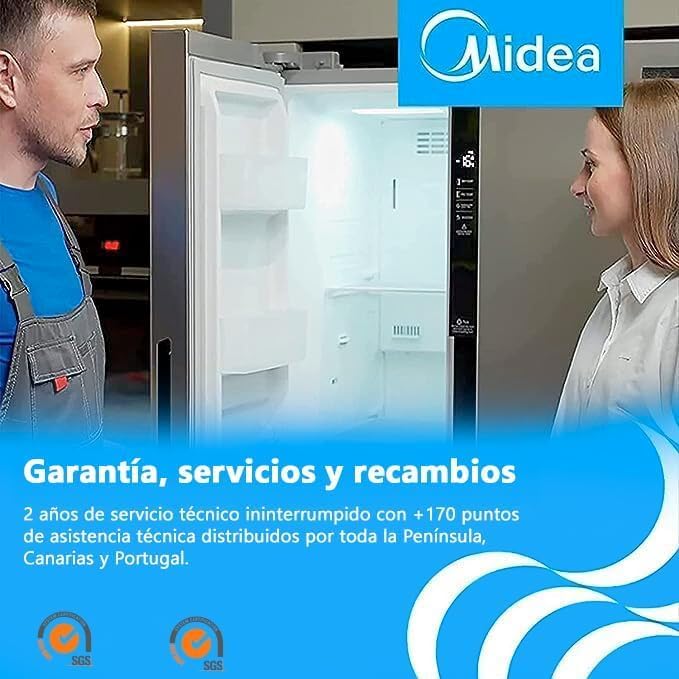 2026 Midea Nevera pequeña 113L con Congelador - Mini frigorífico pequeño para la Habitación/Caravana/Camping - Mini Bar Bajo Consumo - Frigorifico Bajo Encimera Silencioso 39dB + Congelador -16º/-24º