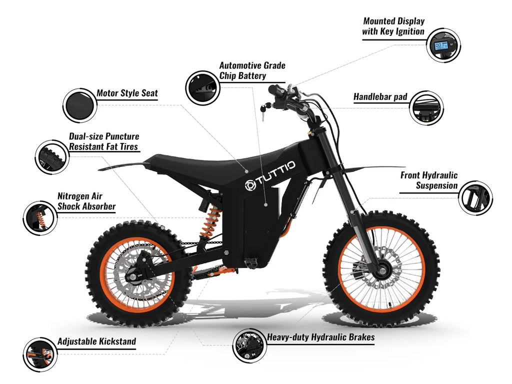 2026 NewTUTTIO Soleil01 Electric Dirt Bike For Adults,48V 21Ah 200N.m,2000W Motor,Max 37Mph,Maximum Range 45 Miles,Dirt Bikes
