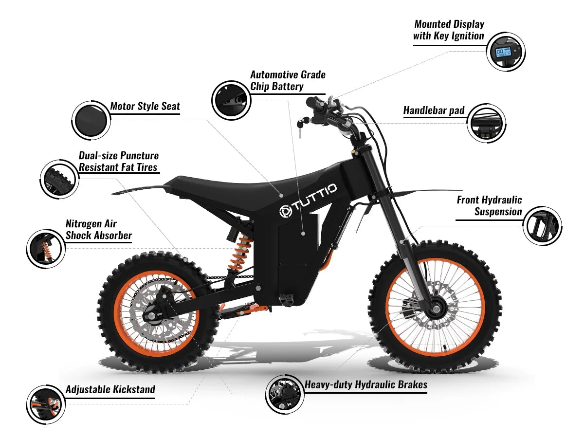2026 NewTUTTIO Soleil01 Electric Dirt Bike For Adults,48V 21Ah 200N.m,2000W Motor,Max 37Mph,Maximum Range 45 Miles,Dirt Bikes