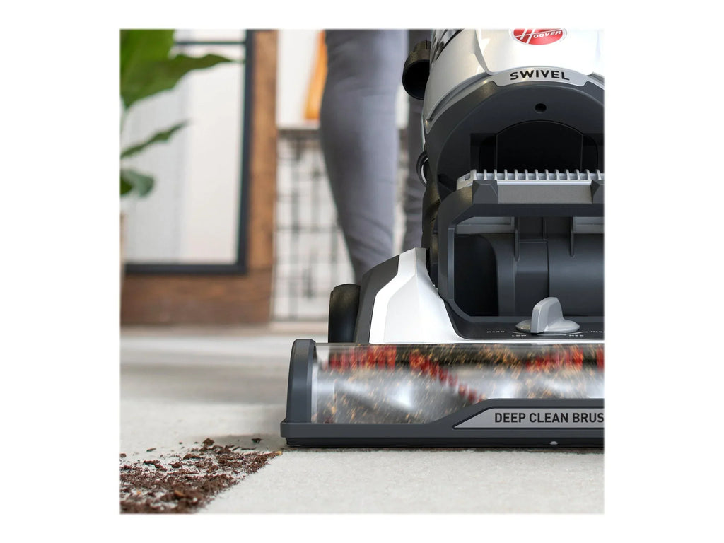 2026 NewHoover Bagless Upright Vacuum, High Performance, Pet Friendly, Swivel Design, with Dusting Brush, Extension Wand, HEPA Filter, Crevice & Upholstery Tool, 110 V Red/Grey