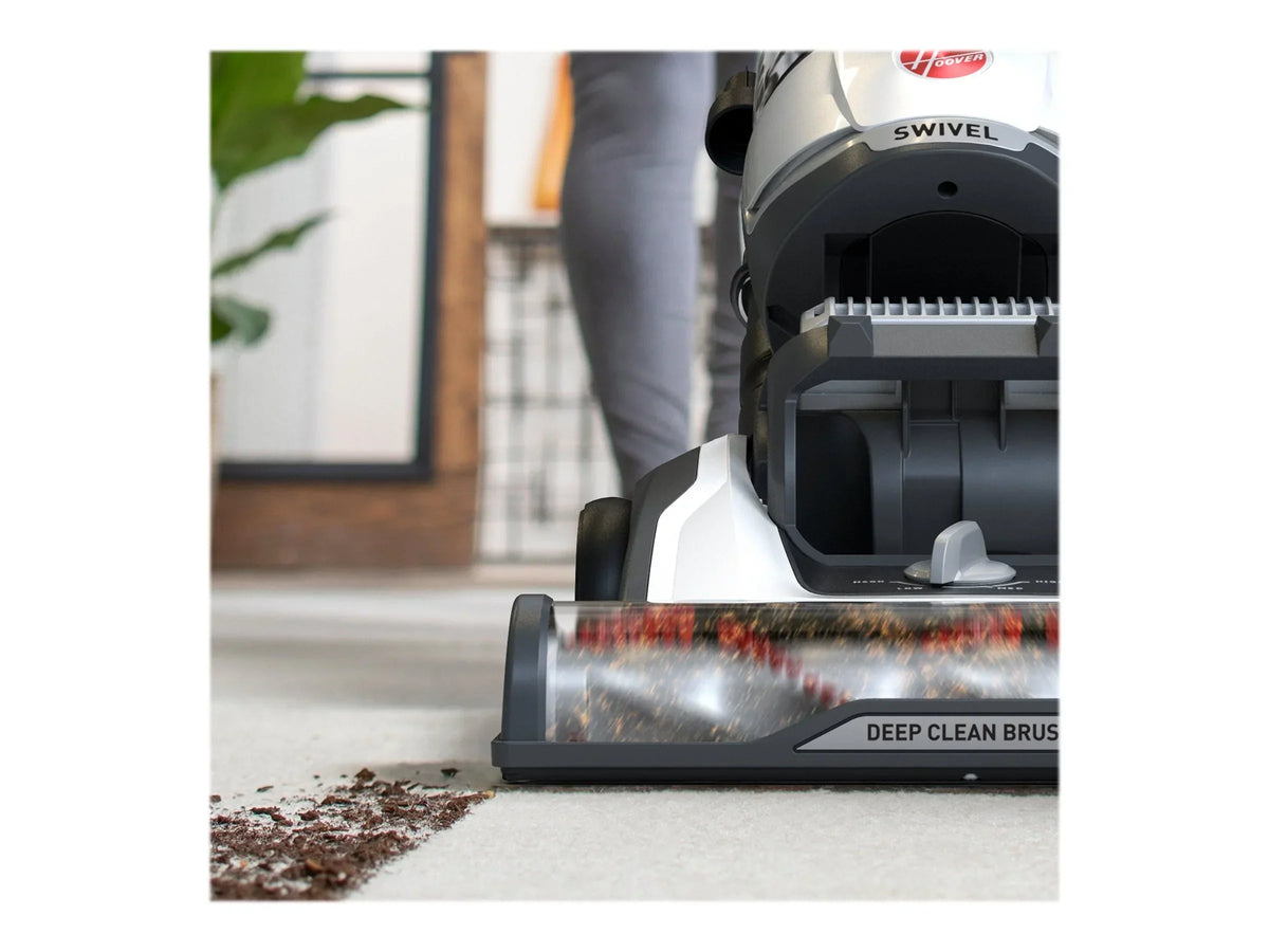 2026 NewHoover Bagless Upright Vacuum, High Performance, Pet Friendly, Swivel Design, with Dusting Brush, Extension Wand, HEPA Filter, Crevice & Upholstery Tool, 110 V Red/Grey