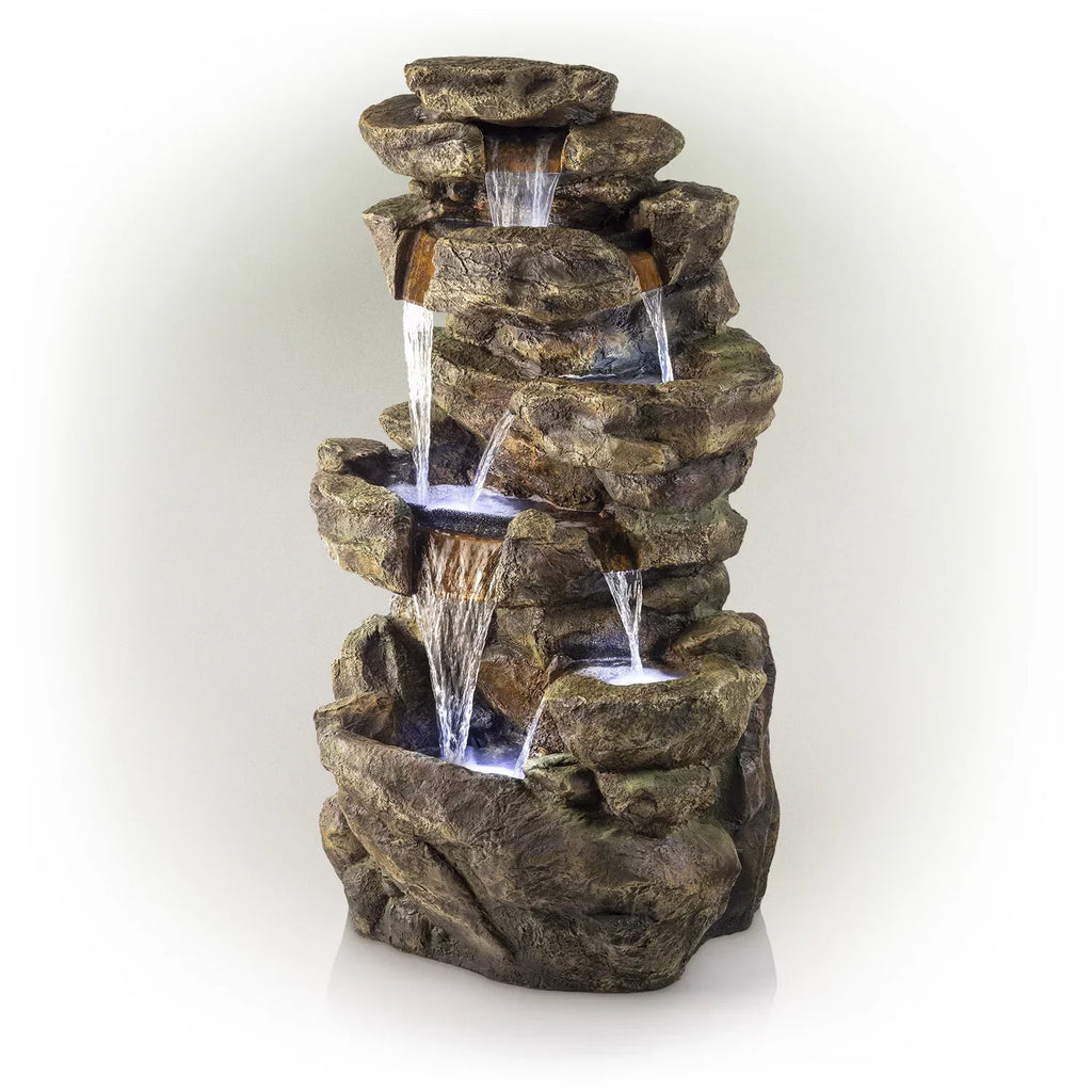 2026 NewAlpine Corporation 6-Tier Amazonian Water Fountain with LED Lights