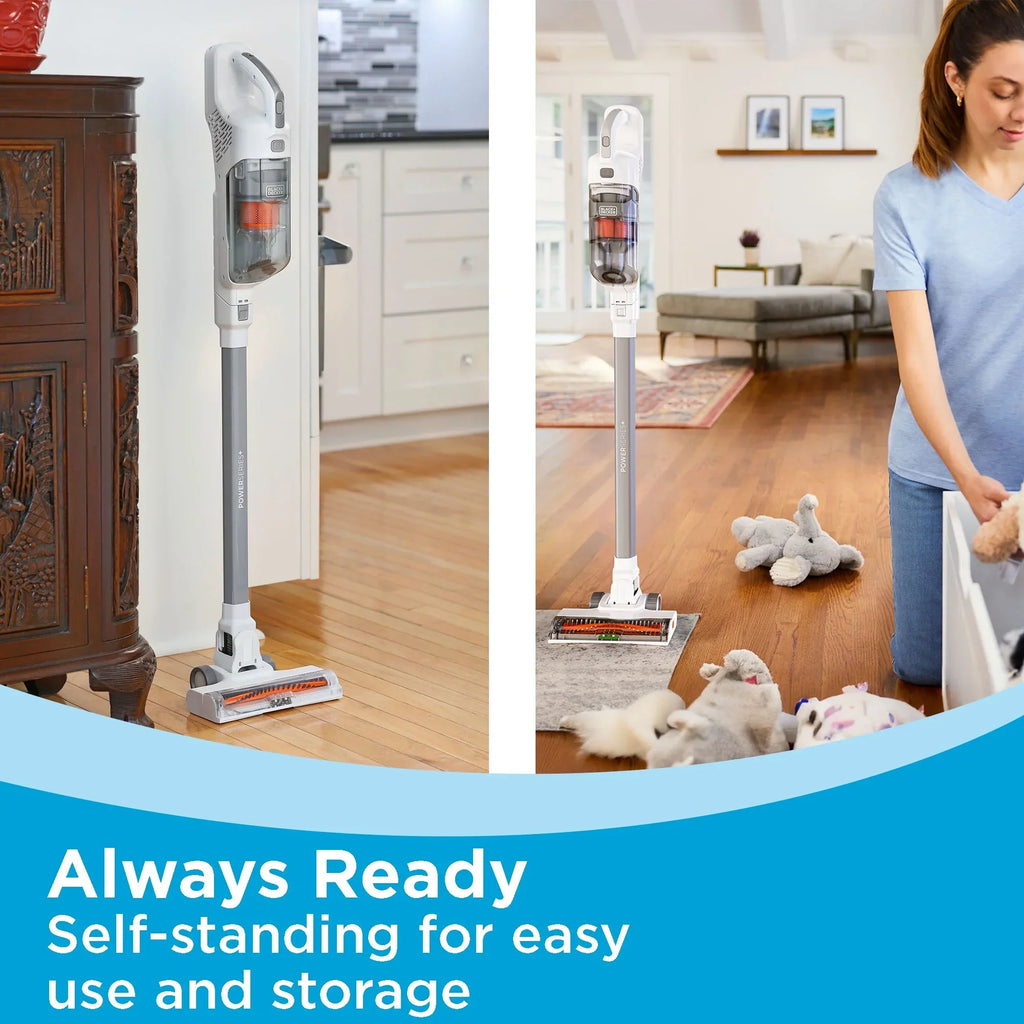 2026 NewBLACK+DECKER POWERSERIES+ 20V MAX Cordless Stick Vacuum, with Anti-Tangle Brush Bar, Convertible to Handheld, 44 Minute Run-Time, BHFEA520J
