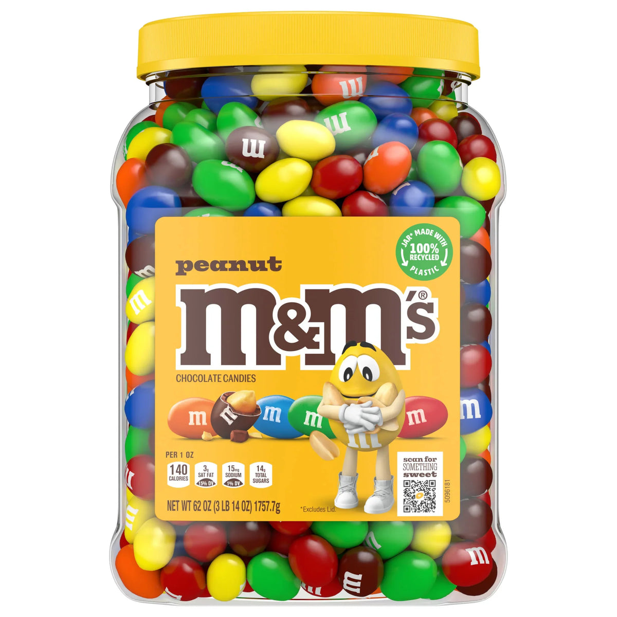 2026 NewM&M's Chocolate Candy, Peanut, 62 oz Jar