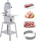 2026 VEVOR Sierra Eléctrica Comercial para Huesos de Carnicero Sierra de Cinta para Huesos 1500 W 300 kg/h Sierra Eléctrica para Carne Congelada y Huesos Espesor 4-200 mm para Restaurante 54x49,5x142 cm