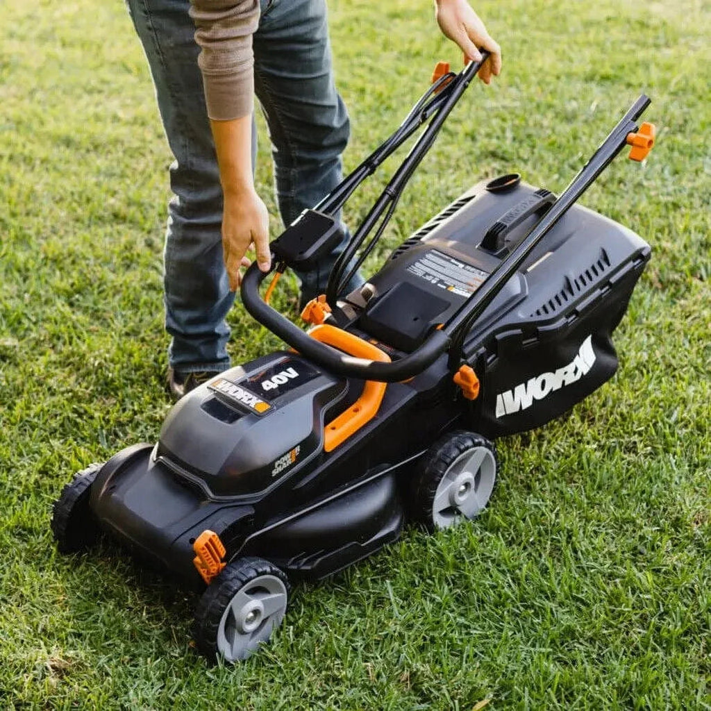 2026 NewWorx WG779 40V Power Share 4.0Ah 14" Cordless Lawn Mower (Battery and Charger Included)