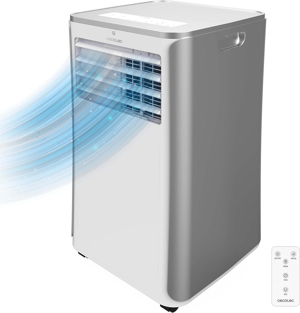 2026 Cecotec Aire Acondicionado Portátil con Mando a Distancia ForceClima 9100. 9000 BTU, Bajo Consumo, Pantalla LED, 4 Modos, 2 Velocidades, Cobertura 20-25m2