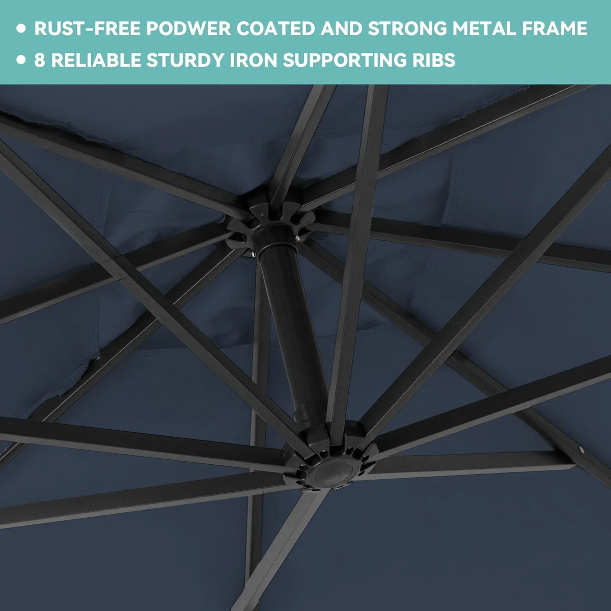 2026 NewJUSTLET 10ft Heavy Duty Patio Hanging Offset Cantilever Patio Umbrella W/ 4-Piece Base Included Included, Beige