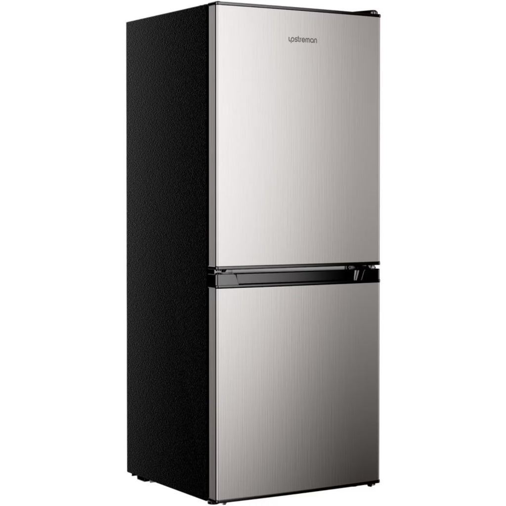 2026 NewUpstreman 4.0 Cu.Ft Mini Fridge with Bottom Freezer, 2 Door Small Refrigerator with Adjustable Thermostat and Removable Glass Shelves for Bedroom, Dorm, Office, Apartment, Black BM40