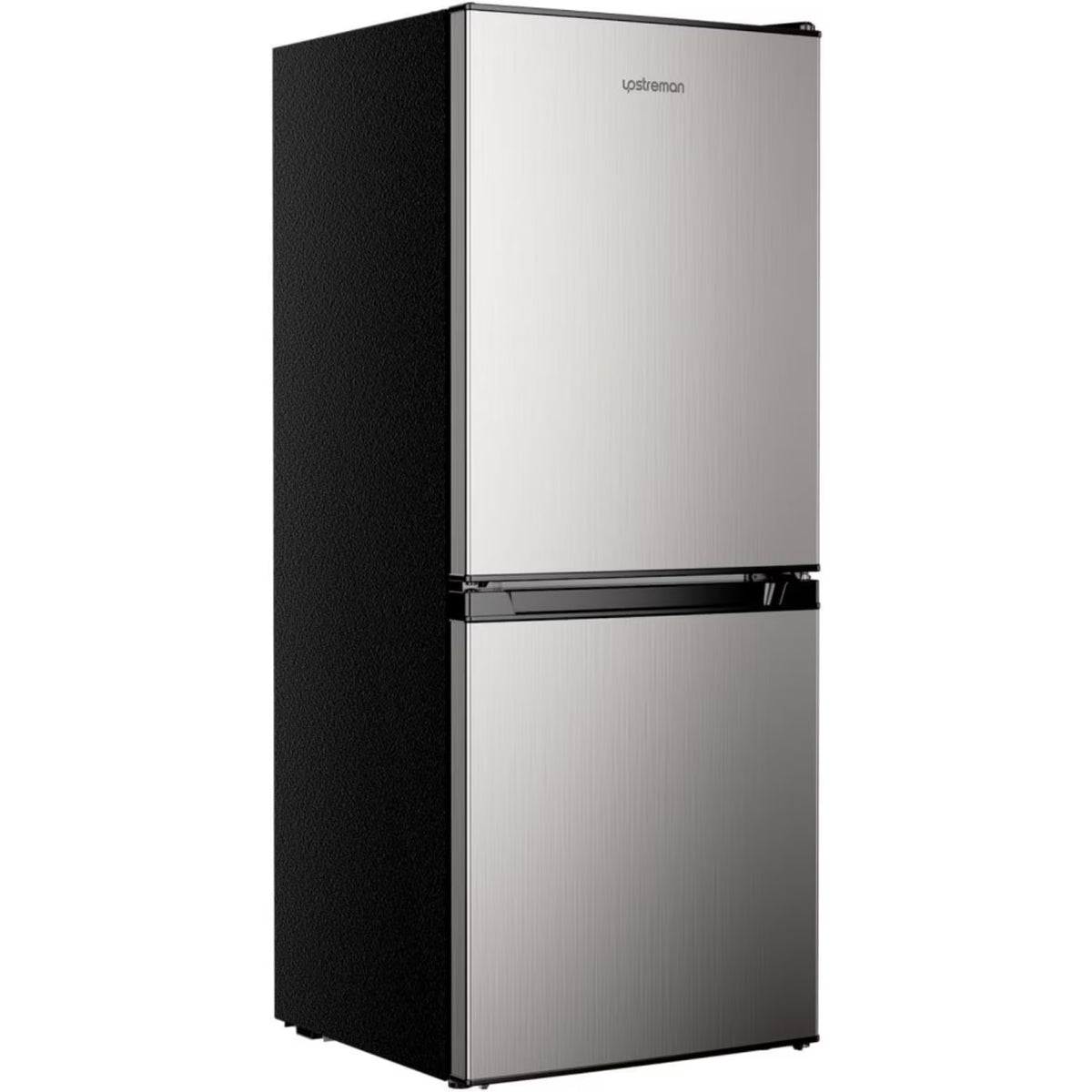 2026 NewUpstreman 4.0 Cu.Ft Mini Fridge with Bottom Freezer, 2 Door Small Refrigerator with Adjustable Thermostat and Removable Glass Shelves for Bedroom, Dorm, Office, Apartment, Black BM40