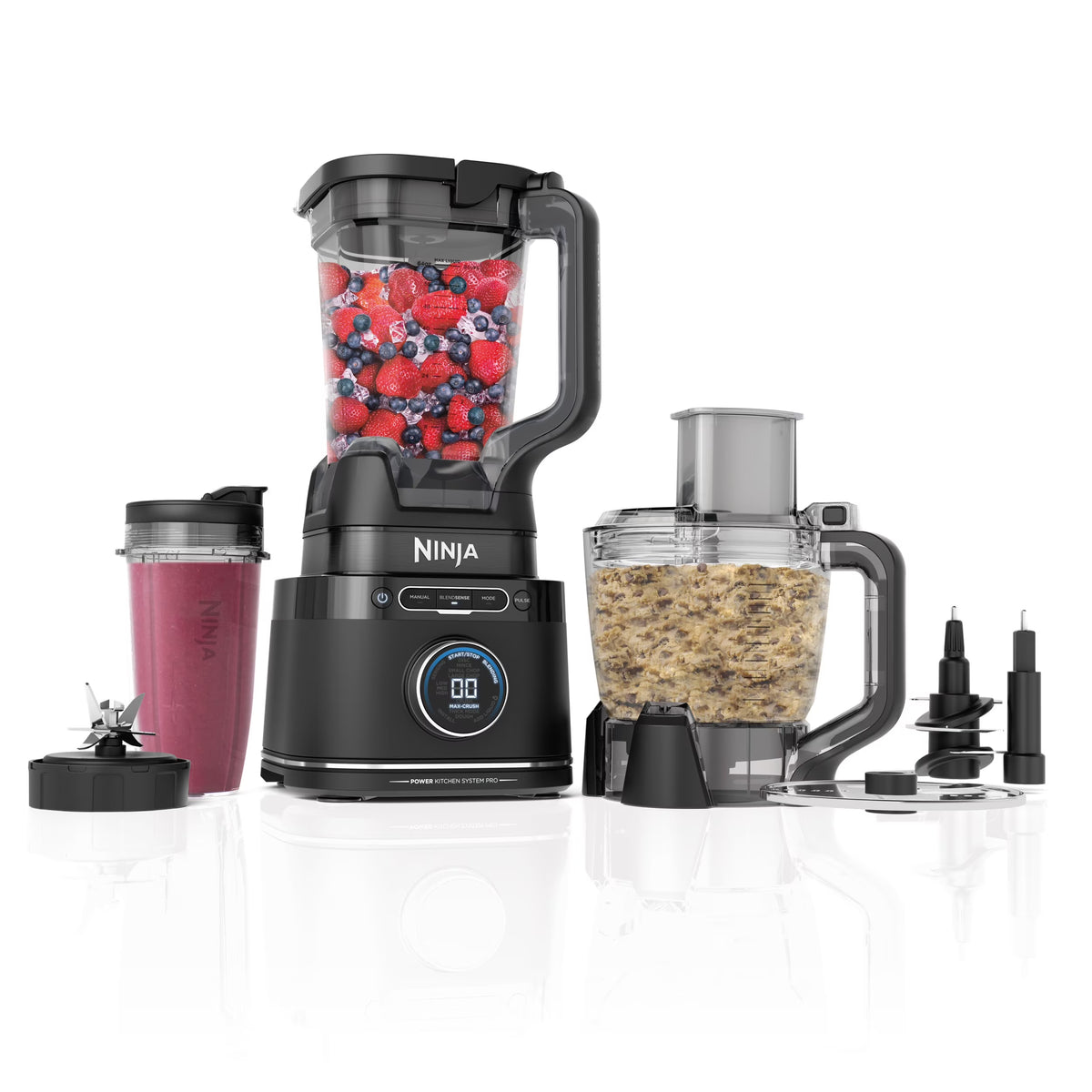 2026 NewNinja Detect Kitchen System Power Blender + Processor with Blend Sense Technology, Silver, TB400