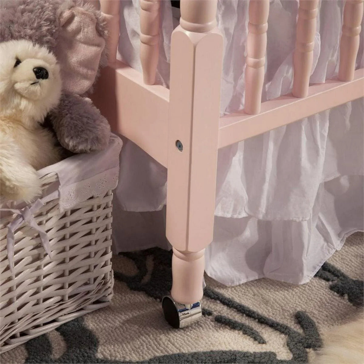 2026 NewDaVinci Jenny Lind 3-in-1 Convertible Crib in Pink Blush