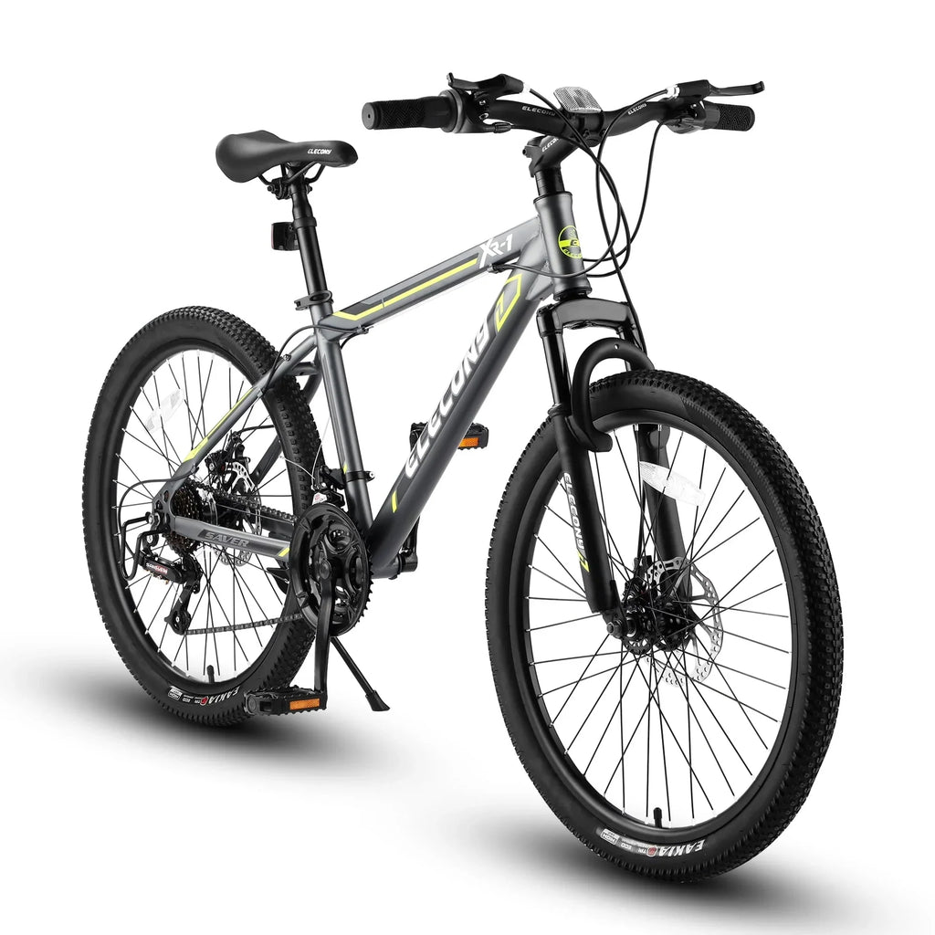 2026 NewClearance! Saver100 24 Inch Mountain Bike Boys Girls, Steel Frame, Shimano 21 Speed Mountain Bicycle with Daul Disc Brakes and Front Suspension MTB