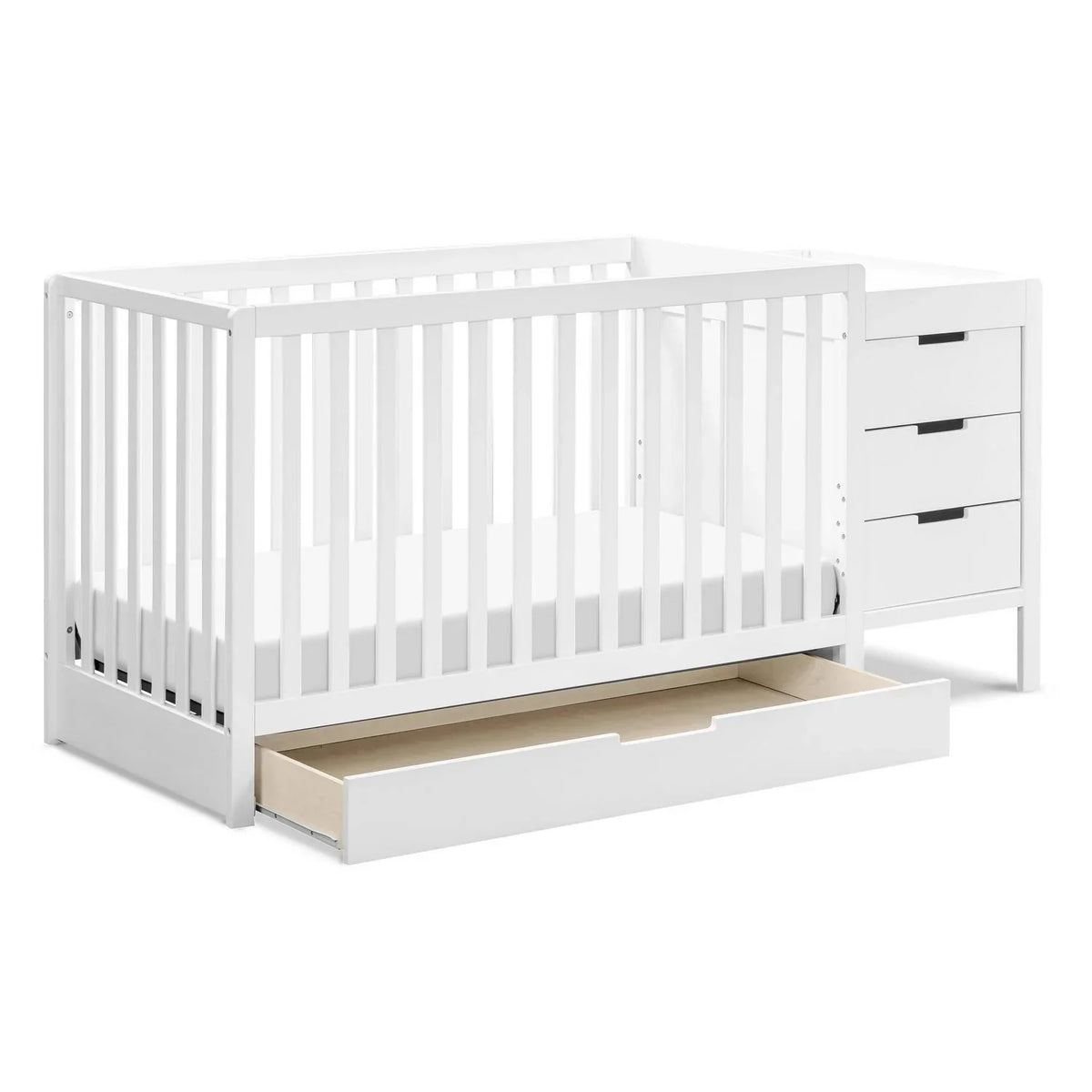 2026 NewCarter-s by DaVinci Colby 4-in-1 Convertible Crib & Changer Combo in White