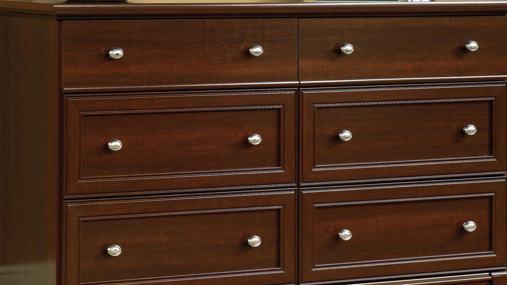 2026 NewSauder Palladia 6-Drawer Bedroom Dresser, Vintage Oak Finish