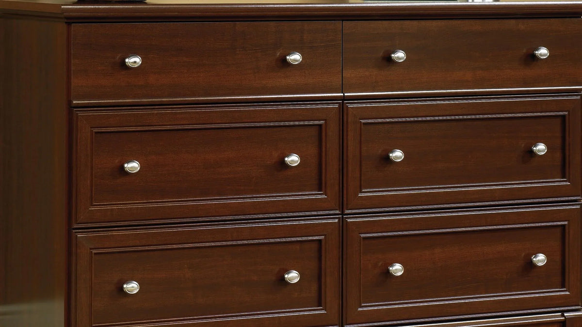 2026 NewSauder Palladia 6-Drawer Bedroom Dresser, Vintage Oak Finish