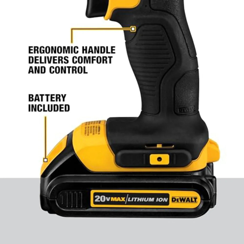 2026 NewDEWALT 20V Max Cordless Drill/Driver Kit, Compact, 1/2-Inch (DCD771C2), Yellow